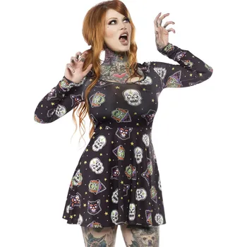 Dámské šaty Dámské šaty SOURPUSS HALLOWEEN Barva: Černá, Velikost: L