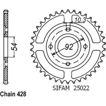 Motodíl Sifam Rozeta pro Yamaha 25022CZ46