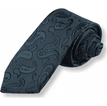 Kravata Tkaná kravata - modročerná kašmírová