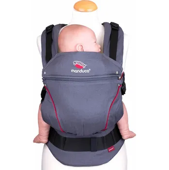 Manduca First HempCotton grey/red