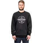 horsefeathers Pánská mikina haller sweatshirt (black ash)