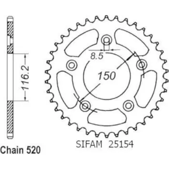 Auto-moto Sifam Rozeta pro Aprilia 25154CZ42