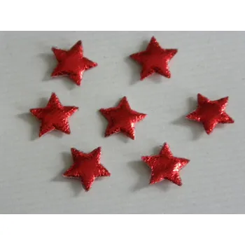 Vánoční dekorace látková hvězdička červená 10 ks