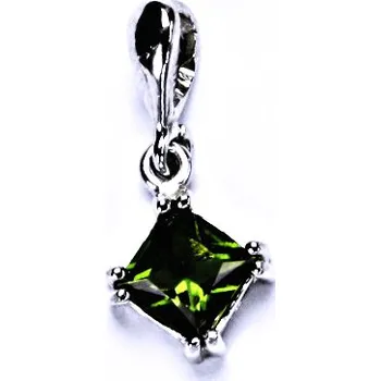 Přívěsek Stříbrný přívěsek, přírodní vltavín, přívěšek ze stříbra, P 1257/22