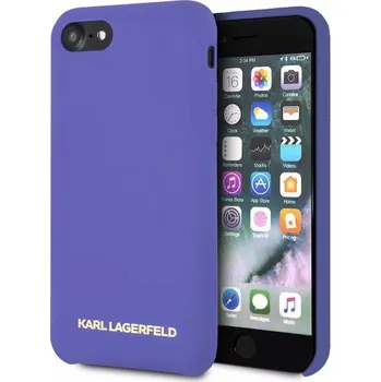 Pouzdro na mobilní telefon Karl Lagerfeld Gold Logo pro iPhone 7/8 fialové