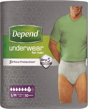 Depend Normal natahovací kalhotky pro muže S/M 10 ks