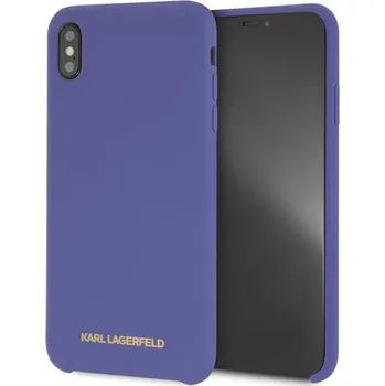 Pouzdro na mobilní telefon Karl Lagerfeld Gold Logo pro iPhone X/XS fialové
