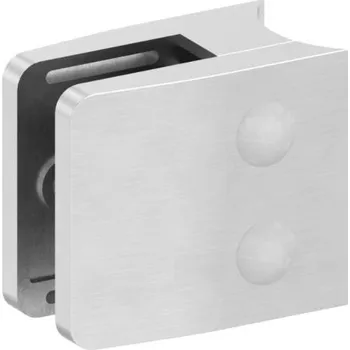 Zábradlí Feldmann 3442-V4A - nerezový držák skla na trubku pr. 42,4 mm - model 34, AISI 316 brus, pro nerezové zábradlí