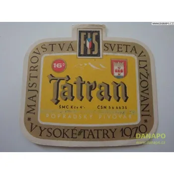 Pivo DANAPO PIVNÍ ETIKETA - Slovensko - Tatran 16°