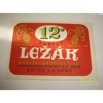 Pivo DANAPO PIVNÍ ETIKETA -12° světlý ležák UherskoBrodské