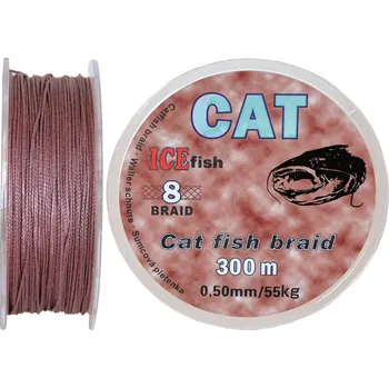 Pletená šňůra na sumce ICE Fish CAT 8 Braid - 300 m průměr: 0,60 mm