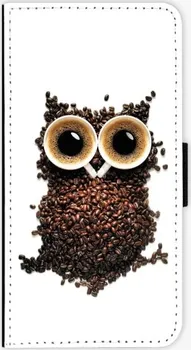 Pouzdro na mobilní telefon iSaprio Owl And Coffee pro Huawei P20 Lite flipové