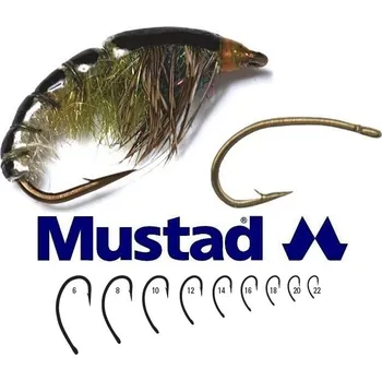 Rybářský háček Mustad muškařské háčky Curved Fly Hook C49S - 25 ks velikost: 16