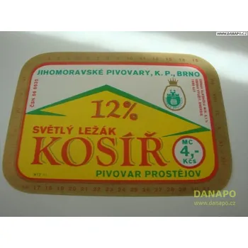 Pivo DANAPO PIVNÍ ETIKETA - Košíř - 12pr. světlý ležák