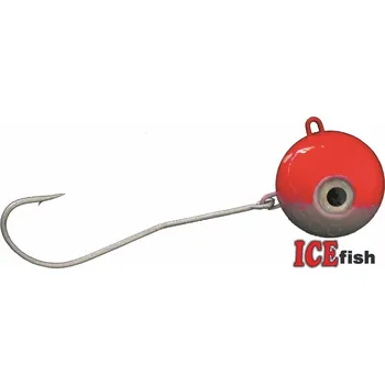 Umělá nástraha ICE Fish magická koule na mořský rybolov - stříbrno/červená hmotnost: 100 g