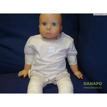 Body Dirkje Body proužkované bílohnědé Velikost: 62