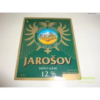 Pivo DANAPO PIVNÍ ETIKETA Jarošov 12pr. Světlý Ležák