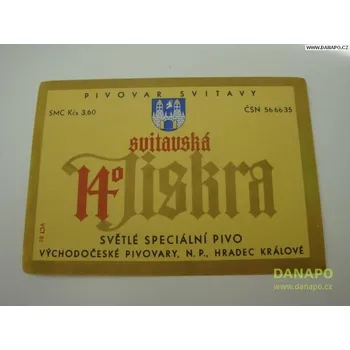 Pivo DANAPO PIVNÍ ETIKETA - Svitavská Jiskra 14°