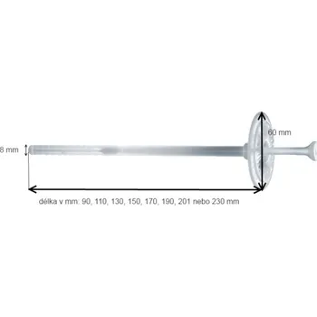 Hmoždinka Ejotherm EJOT NTK U 8/60 fasádní talířová hmoždinka Velikost: 110 mm