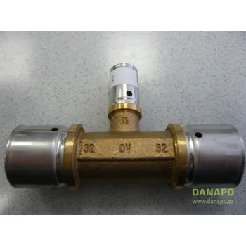 Vodovodní potrubí Lisovací fitinky tvarovky "Cofit P" Oventrop Typ: T-kus redukovaný 32x16x32