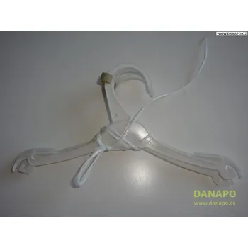 Ramínko DANAPO Plastová ramínka / ramínko 26 cm bílá plast háček