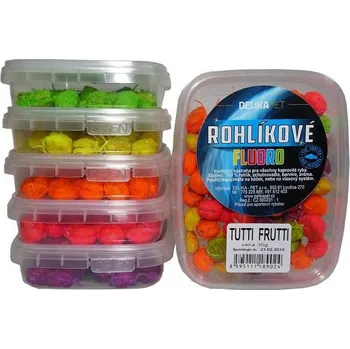 Boilies Delikapet rohlíkové boilies Fluoro 30 g příchuť: Scopex