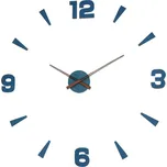 Modré luxusní dřevěné nalepovací hodiny na zeď MPM Apex I - E01.3871.30 (dřevěné nalepovací hodiny)