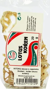 Přírodní produkt Sunfood Lotus kořen sušený 20 g