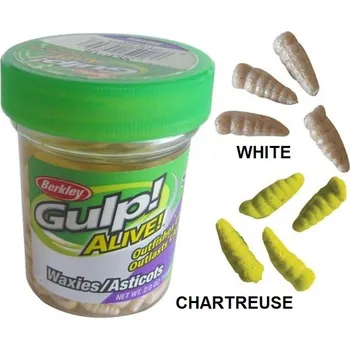 Umělá nástraha Berkley Gulp Alive Waxies/Asticots červi 1 cm- 190 ks barva: White