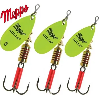 Umělá nástraha MEPPS rotační třpytka Aglia Fluo žlutá velikost: 1/3,5 g