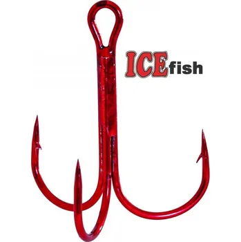 Rybářský háček Trojháček ICE Fish červený velikost: 2