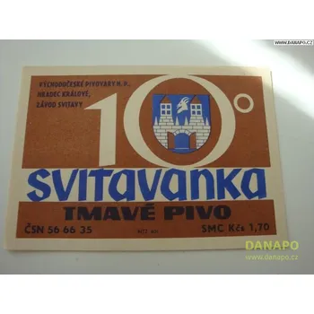 Pivo DANAPO PIVNÍ ETIKETA - Svitavanka 10° tmavé pivo