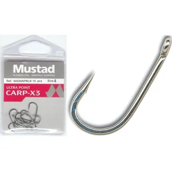Rybářský háček Háčky Mustad Carp-X3 - 10 ks velikost: 5