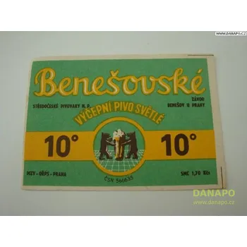 Speciální papír DANAPO PIVNÍ ETIKETA - Benešovské výčepní světlé 10°
