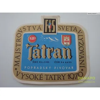 Pivo DANAPO PIVNÍ ETIKETA - Slovensko - Tatran 12°