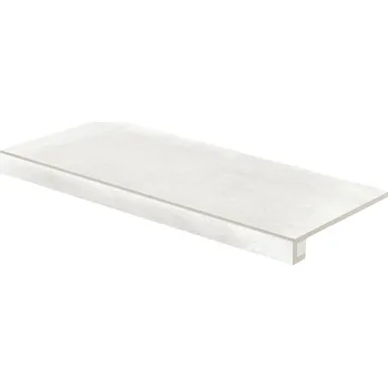 Obklad Rebel - schodová tvarovka rektifikovaná 39,8x79,8 bílošedá DCF84740