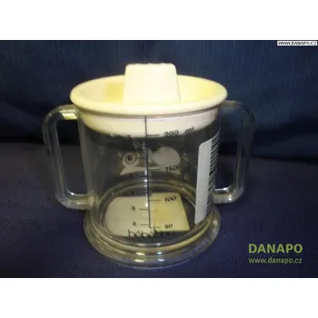 DANAPO Plastový hrneček s víčkem a ouškama