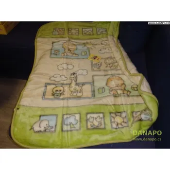 Dětská deka DANAPO Deka - zelenobéžová - 1100x800mm