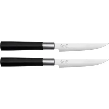 Kuchyňský nůž KAI Wasabi Black steakové nože 12 cm 2 ks