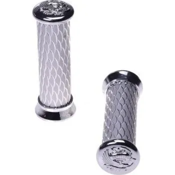 grip gripy řídítek chrom/chrom matný - šupina - orlice