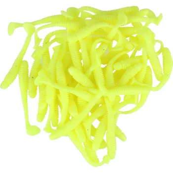 Umělá nástraha Gumová nástraha Worm Yellow, 5cm
