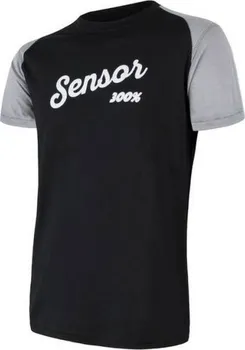 Sensor Merino Active PT Logo krátký rukáv černé/šedé