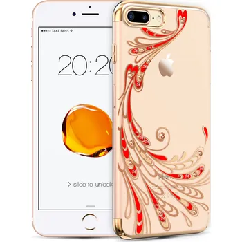 Pouzdro na mobilní telefon Swarovski Crystal Ornament pro iPhone 6/6S/7 Plus zlaté/červené