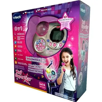 Hudební nástroj pro děti Vtech Kidi Super Star růžový mikrofon s efekty