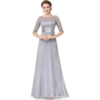 Dámské šaty Šedé šaty Ever Pretty plesové šaty dlouhé 8878 Velikost: 4XL / 48 / 16 / 20