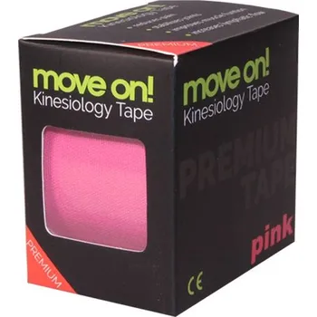 Tejpovací páska Kineziologické tejpy MOVE ON! Tape růžová