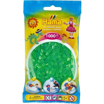 zažehlovací korálek Hama Beads Midi H207-16 průhledné zelené 1000 ks