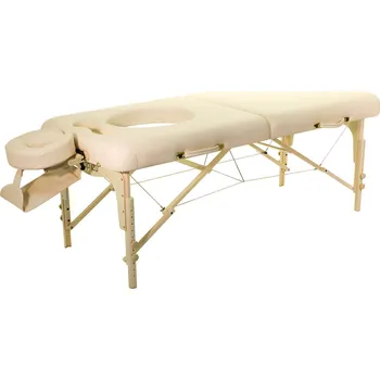 Masážní stůl Skládací masážní lehátko Clap Tzu Femina Set 186*76 cm / 18,5 kg / krémová