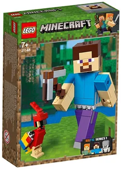 Stavebnice LEGO LEGO Minecraft 21148 Minecraft velká figurka: Steve s papouškem