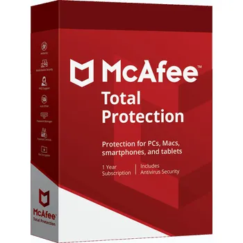 Zrychlení počítače McAfee Total Protection, 3 lic., 1 rok